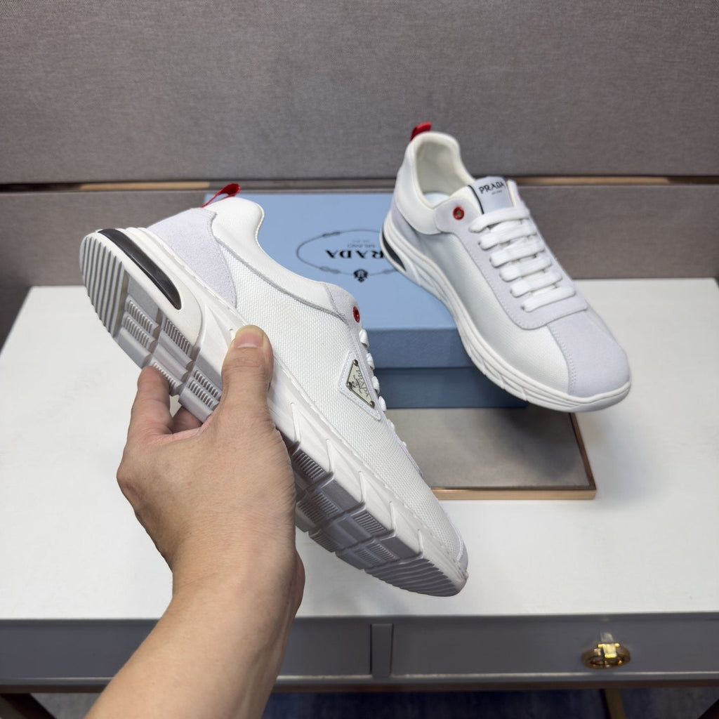 Prada Paneled Low-Top Sneakers